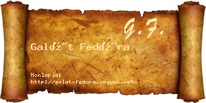 Galát Fedóra névjegykártya